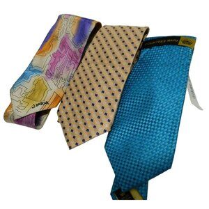 3 Ties J. Garcia Watercolor Collection, Pierre Cardin Peach Blue, Countess Mara